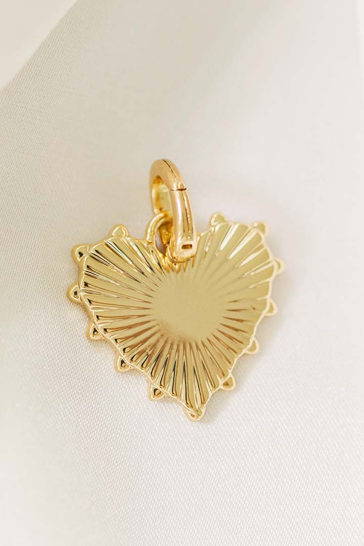 Sunburst Heart Charm Necklace main image 1